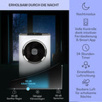 Klarstein Mobile Klimaanlage mit Abluftschlauch, 5-in-1 Klimagerät, Ventilator, Luftentfeuchter, Luftreiniger & Nachtmodus, App-Steuerung, Kleine & Portable, für Wohnung & Büro, 12000 BTU