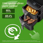 Cosori Turbo Tower Freidora de Aire10,8L con Cesta Verticales, Cocción en 3 Niveles que Ahorra Espacio, 2630 W, 6 funciones, 2 DC Motores, Más de 50 Recetas Completas en Línea