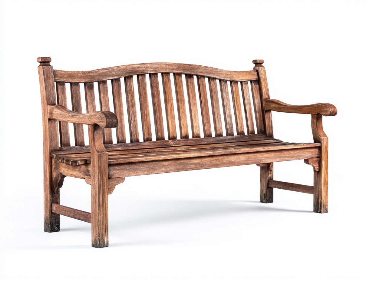 Bancos de jardín de madera 150x60x90cm - marrón - diseño clásico exterior