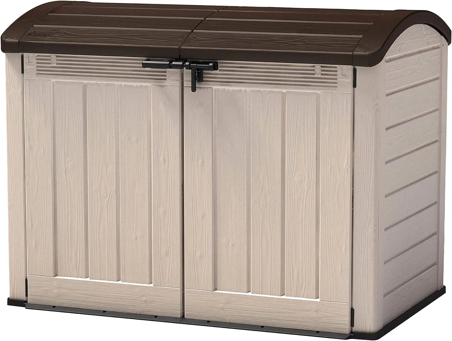 Keter Sio Max Outdoor Garden Shed, Capacity 1200L, Taupe/Beige, 145 x 125 x 82 cm