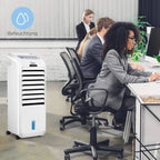 Midea Luftkühler mit Wasserkühlung, Klimaanlage Mobil, Ventilator mit 5L Wasserkühlung, Luftbefeuchter und Ionisation, Klimaanlage Ohne Abluftschlauch, 355m³/h, Ventilator mit Fernbedienung,55W,Weiß