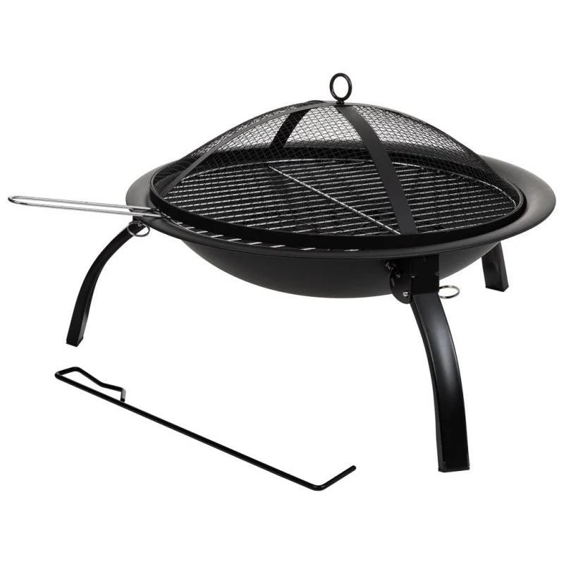 Barbacoa Exterior De Metal Con Parrilla Negro