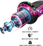 Hoverboard con asiento, tabla flotante autoequilibrada de 6,5" con altavoces Bluetooth y luces LED para niños y adultos