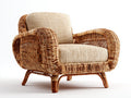Sillones de ratán ratán natural 75x80x85 cm - marrón-beige - diseño cómodo natural