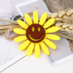 Smiley Daisy Felt Flower Applique - Product Detail Photo 2