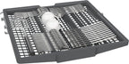 Siemens SN43ES14VE, iQ300 Smarter Geschirrspüler, Unterbau-Spülmaschine mit Besteckschublade, 60 cm, automatische Türöffnung dank autoOpen dry, besonders leise mit iQdrive-Motor, aquaStop, Edelstahl