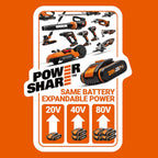 WORX WG584E Soplador de Hojas 40V (220V) 145km/h, 40 V