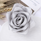 Classic Satin Rose Fabric Flower Applique - Product Detail Photo 3