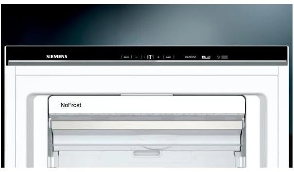 Siemens GS54NAWCV iQ500 Gefrierschrank, 176 x 70 cm, 327 L, noFrost nie wieder abtauen, bigBox Platz für großes Gefriergut, varioZone flexible Glas-und Schubladen, Weiß