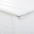 Beliani Arcón para exterior de aluminio mueble de almacenaje de jardín blanco 113 x 50 cm Campalto