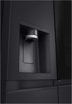 LG GSGV81PYLL Side by Side Kühlschrank, Klasse E, 635 L, Instaview, Kühlschrank mit Gefrierfach, Eis-, Crushed Ice- Wasserspender, Total NoFrost, Smart Inverter Kompressor, Wi-Fi