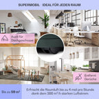Klarstein Mobile Klimaanlage mit Abluftschlauch, 5-in-1 Klimagerät, Ventilator, Luftentfeuchter, Luftreiniger & Nachtmodus, App-Steuerung, Kleine & Portable für Wohnung & Büro, 12000 BTU