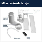 Pinguino PAC EM90K SILENT Aire Acondicionado Portátil 9.800 BTU/h, 2.5 kW, hasta 85m³, Función Deshumidificador y Ventilación