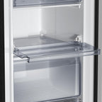 CHiQ Congelador Vertical No frost 166L,FSD166NE4E, Cajones XL, Control de Temperatura Electrónico, Puertas Reversibles, Silencioso, Ice Box, Color Inox Negro, Clase Energética E