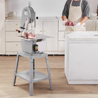 VEVOR Sierra Eléctrica Comercial para Huesos de Carnicero Sierra de Cinta para Huesos 1500 W 300 kg/h Sierra Eléctrica para Carne Congelada y Huesos Espesor 4-200 mm para Restaurante 54x49,5x142 cm