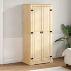 vidaXL Armario Corona Madera Maciza de Pino 76x50x170 cm, Armario ropero, Armario de Dormitorio, Armario Independiente, Armario de almacenaje