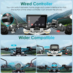 Carpuride W502S Pro - GPS inalámbrico para Motocicleta, Carplay/Android Auto, Pantalla táctil Impermeable de 5", con Soporte BM05, Bluetooth Trans, Mando a Distancia con Cable y navegación