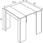 Mobelcenter - Mesa de Comedor Consola Extensible, Mesa para Salón recibidor o Cocina, Mesa Fuelle Extensible, Color Cemento (1127)