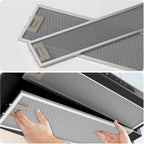 CIARRA CBCB6909A Campana Extractora Telescópica Negra Cocina 60 cm 600 m³ / h Clase A+ 3 Niveles Control Táctil Iluminación LED Filtro de Carbón CBCF055