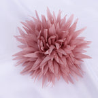 Spiky Petal Pom Fabric Flower Applique - Wine red 8.5cm