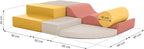 IGLU Soft Play Explorer Toboganes Infantiles Bloques Psicomotricidad Infantil Parque Montessori Juego de 6 Espuma Educativos para Niños Escalada Bebe (Pastel Autumn)