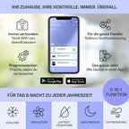 Klarstein Mobile Klimaanlage mit Abluftschlauch, 5-in-1 Klimagerät, Ventilator, Luftentfeuchter, Luftreiniger & Nachtmodus, App-Steuerung, Kleine & Portable für Wohnung & Büro, 12000 BTU