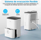 Midea Deshumidificador de Humedad 20L Silencioso | WiFi/App, Modo Secado de Ropa y Auto Antihumedad, Purificador Eléctrico Antibacterias, moho y Condensación | Ideal en habitaciones hasta 50m2/150m3