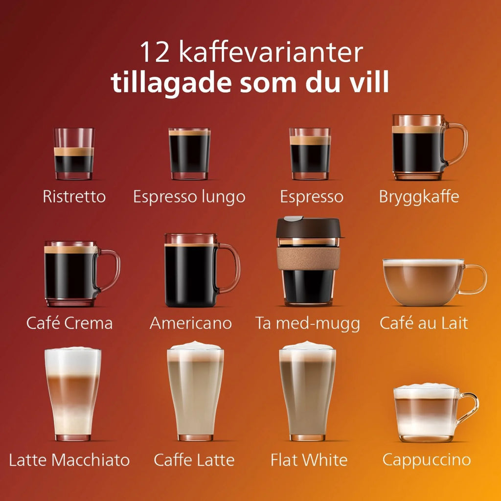 Philips Serie 5400 Kaffeevollautomat – LatteGo Milchsystem, 12 Kaffeespezialitten, Intuitives Display, 4 Benutzerprofile, Chrom (EP5447/90)