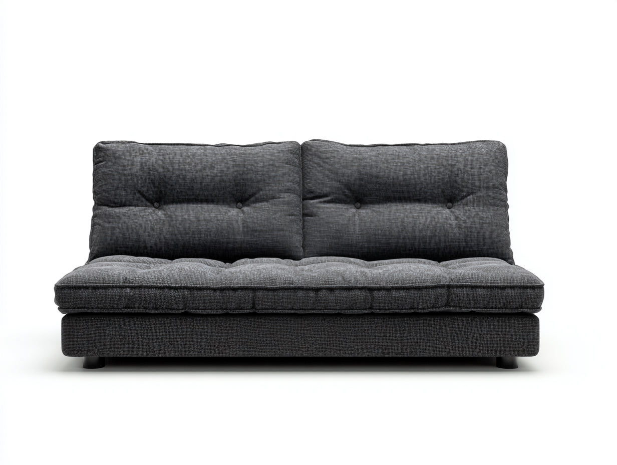 Sofás cama tapizado tela 180x95x85 cm - color gris oscuro - diseño moderno para salón