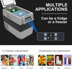 Alpicool CF55 55 Liter Kühlbox 12V tragbarer Mini-Kühlschrank elektrische Gefrierbox klein Gefrierschrank für Auto Camping, LKW, Boot und Steckdose mit USB-Anschluss, -20℃ bis 20℃