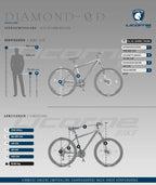 Licorne Bike Diamond Premium - Bicicleta de montaña de aluminio para niños, niñas, hombres y mujeres, cambio de 21 velocidades, freno de disco, horquilla delantera ajustable de 26, 27,5 y 29 pulgadas