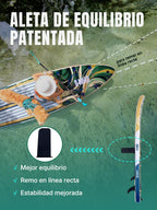 Niphean (Extra Grande) Tabla Paddle Surf Hinchable para 2+1 Personas/Familia, Paddle Surf con (Apto para Principiantes) Aleta Equilibrada, Funda Waterproof, Sup Board para Adultos, Regalo