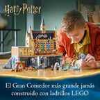 Harry Potter Castillo de Hogwarts: Gran Comedor de la Escuela de Magos de Juguete, 11 Minifiguras Incluidas Hermione Granger y Ron Weasley, Regalo para Niños y Niñas de 10 Años o Mas 76435