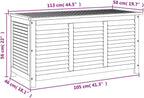 Baul Almacenaje de Madera de Acacia, Baul Almacenamiento, Banco Almacenaje, Caja de Almacenamiento de Jardín, para Interior y Exterior, 113 x 50 x 56 cm