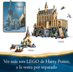 Harry Potter Castillo de Hogwarts: Gran Comedor de la Escuela de Magos de Juguete, 11 Minifiguras Incluidas Hermione Granger y Ron Weasley, Regalo para Niños y Niñas de 10 Años o Mas 76435