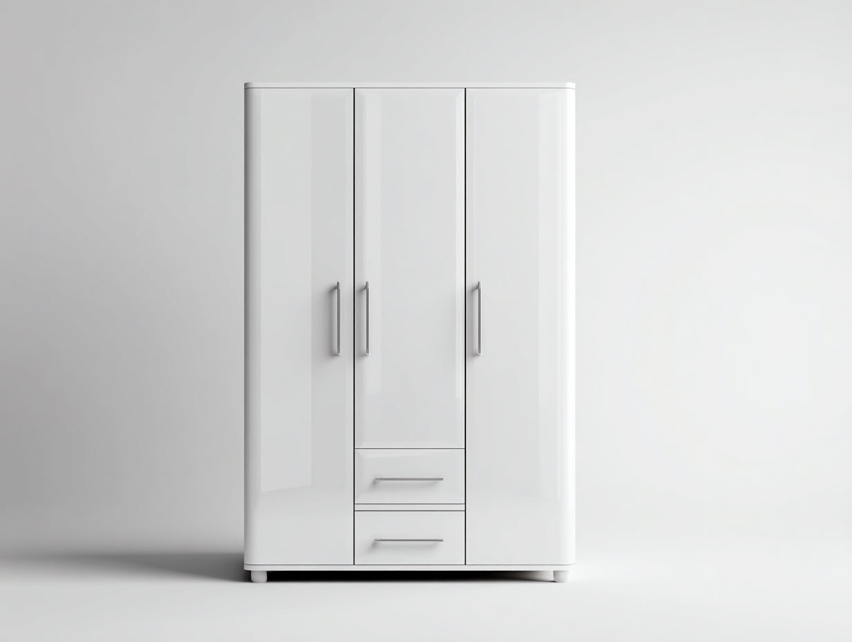 Armarios armario madera 150x55x190 cm blanco diseño moderno almacenamiento dormitorio