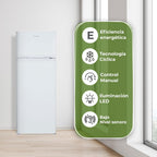 Aspes Frigorífico 2 Puertas Blanco AF145503E. Capacidad 206 Litros, Puerta Reversible, Bajo Nivel Sonoro, Eficiencia Energética Clase E