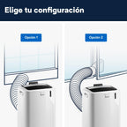 Pinguino PAC EM90K SILENT Aire Acondicionado Portátil 9.800 BTU/h, 2.5 kW, hasta 85m³, Función Deshumidificador y Ventilación