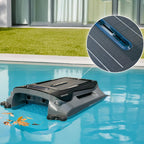 Cecotec Robot Limpiapiscinas para Superficie y Línea de Flotación Conga Pooldroid AquaSkater. Carga Solar, Autonomía 16h, Cesta de 4,5L y un Filtro de 187,5μm, Navegación Sensores Ultrasónicos