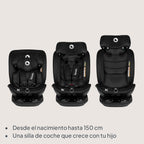 LIONELO Bastiaan RWF i-Size Silla de Coche para Bebé Giratoria 360° 0-36kg, Instalaciión Delantera y Trasera (18kg), ISOFIX TopTether, Reposacabezas y Respaldo Ajustables Protección Lateral