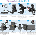 CARPURIDE W702S Pro Motocicleta CarPlay Pantalla con BM05 Soporte para Conectar y Usar, Inalámbrico CarPlay y Android Auto, 7" Impermeable Táctilpantalla, Dual Bluetooth, Control con Cable, Brújula.