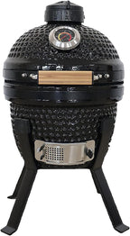 Kamado BONO BBQ Grande - ceramiczny grill Kamado z 6 dodatkami - grill BBQ Ø 59 cm z akcesoriami - czerwony Grill-wędzarnia na patio, balkon lub do ogrodu