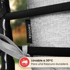Swoods XXL Silla Colgante de Jardín - para Interior y Exterior - Silla Colgante con Base - Incluye Cojines - Resistente a la Intemperie - Carga máxima 150 kg