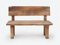 Bancos de jardín de madera 160x55x85 cm para exterior - madera natural - diseño rústico