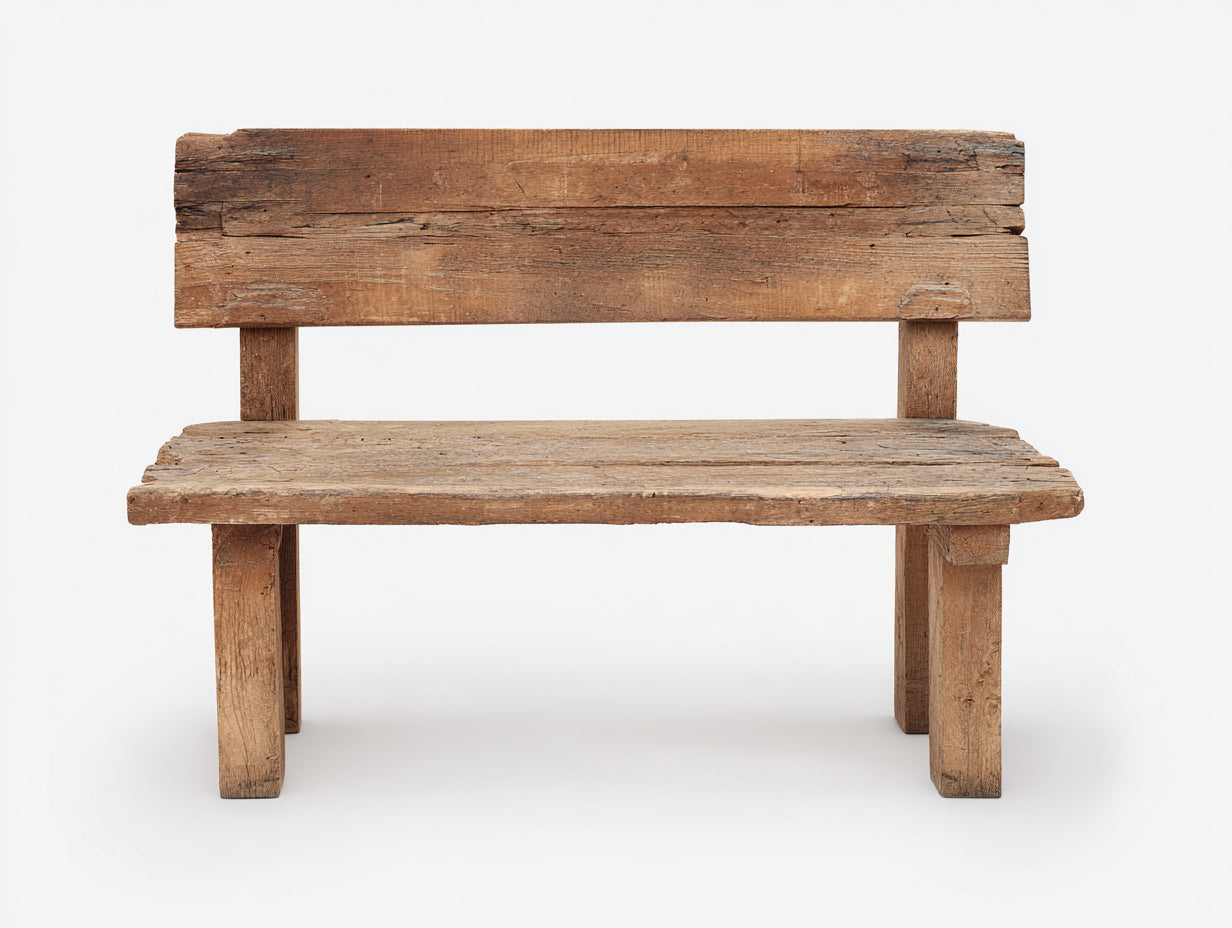 Bancos de jardín de madera 160x55x85 cm para exterior - madera natural - diseño rústico