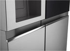 LG GSGV81PYLL Side by Side Kühlschrank, Klasse E, 635 L, Instaview, Kühlschrank mit Gefrierfach, Eis-, Crushed Ice- Wasserspender, Total NoFrost, Smart Inverter Kompressor, Wi-Fi