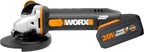 WORX | Amoladora 125mm 20V | PowerShare | WX803 | Incluye 2 baterías 2Ah y 4Ah | Bloqueo del husillo | interruptor lateral | Sistema de ajuste rápido sin herramientas | Mango auxiliar