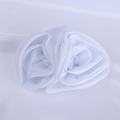 Satin Rolled Rosette Fabric Flower Applique - Watermelon Red 9cm