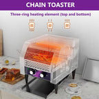 Tostadora Comercial, 150/300/450 Rebanadas de Pan Tostado por Hora, con TransmisióN por Cadena de Calentamiento, Resistente, para Mostrador Small