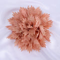 Metallic Striped Ruffled Fabric Flower Applique - Blue 11CM